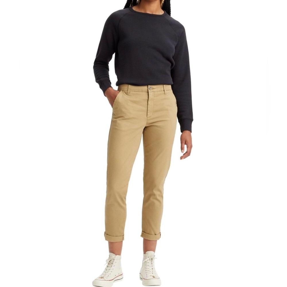 Dockers Women's Cropped Tan/khaki Jeans, slim ankle